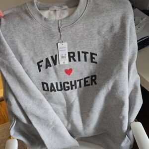 NWT Gray 'Favorite Daughter' Sweatshirt M